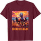 Colorful Watercolor Wild Horse Graphic Chincoteague Virginia T-Shirt - T-Shirt | Maroon