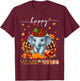 Happy Thanksgiving Elephant Costume Turkey Fall Leaves Food T-Shirt - T-Shirt | Maroon