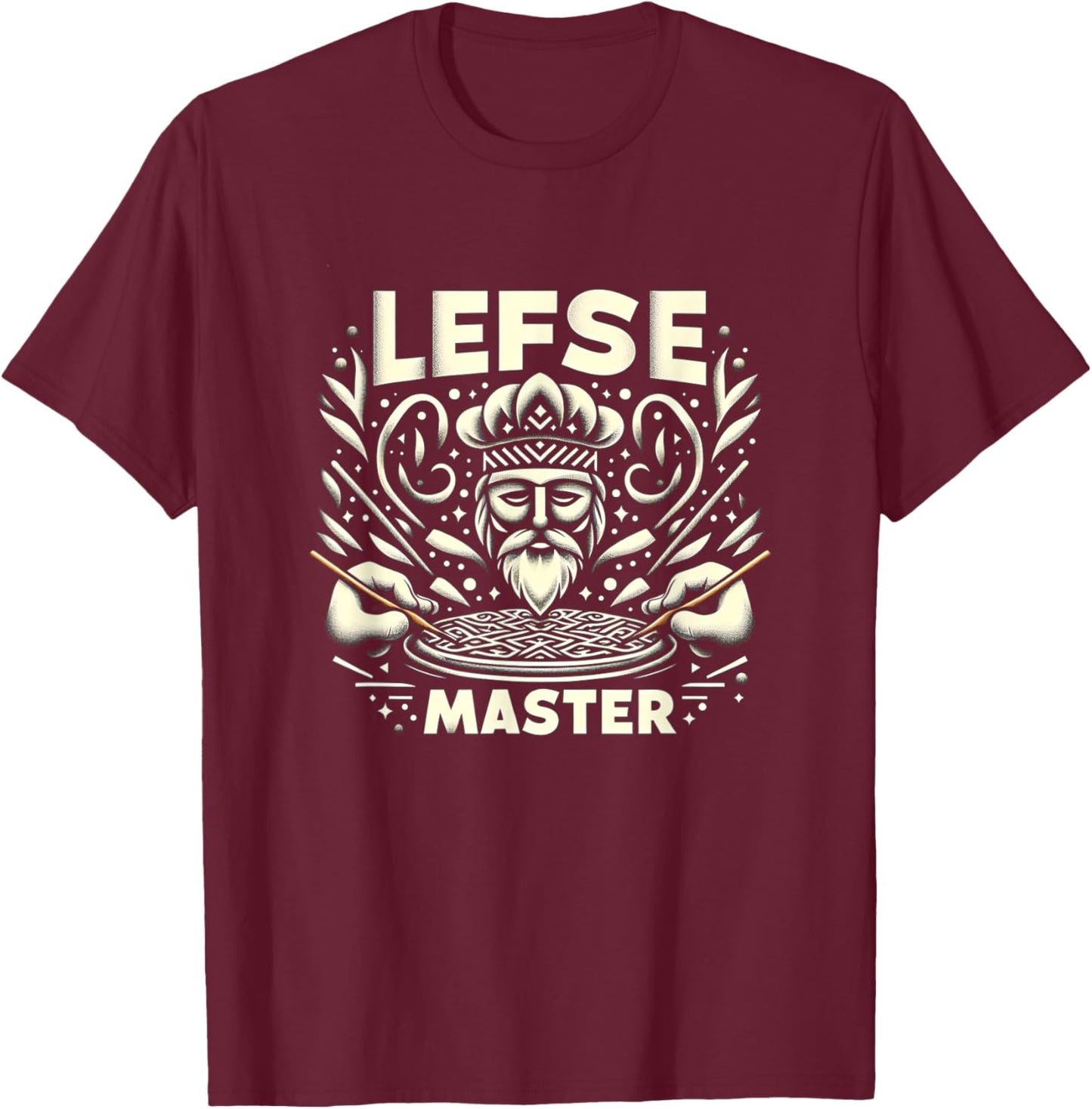 Lefse Master T-Shirt - T-Shirt | Maroon