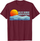 Blue Ridge Mountains Vintage Hiking Camping Gift T-Shirt - T-Shirt | Maroon