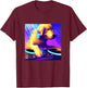 Golden Retriever Vaporwave DJ Dog Shirt Aesthetic Boys Girls T-Shirt - T-Shirt | Maroon