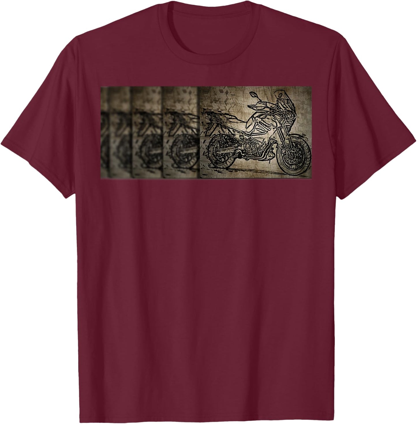 Super Tenere Adventure Vintage Bike Enduro Shirt Motorcycle T-Shirt - T-Shirt | Maroon
