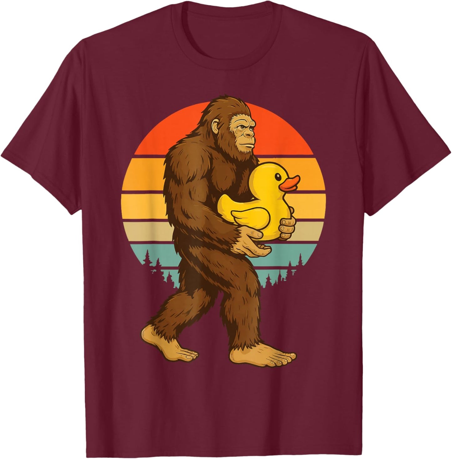 Bigfoot Rubber Duck T-Shirt - T-Shirt | Maroon