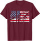 Triathlon USA Flag - Triathlete Athlete Sports Swim Run Bike T-Shirt - T-Shirt | Maroon