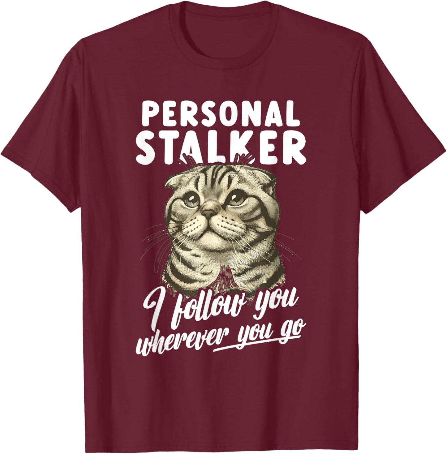 Cat Lover Costume for Scottish Fold Mom Scottish Folds T-Shirt - T-Shirt | Maroon