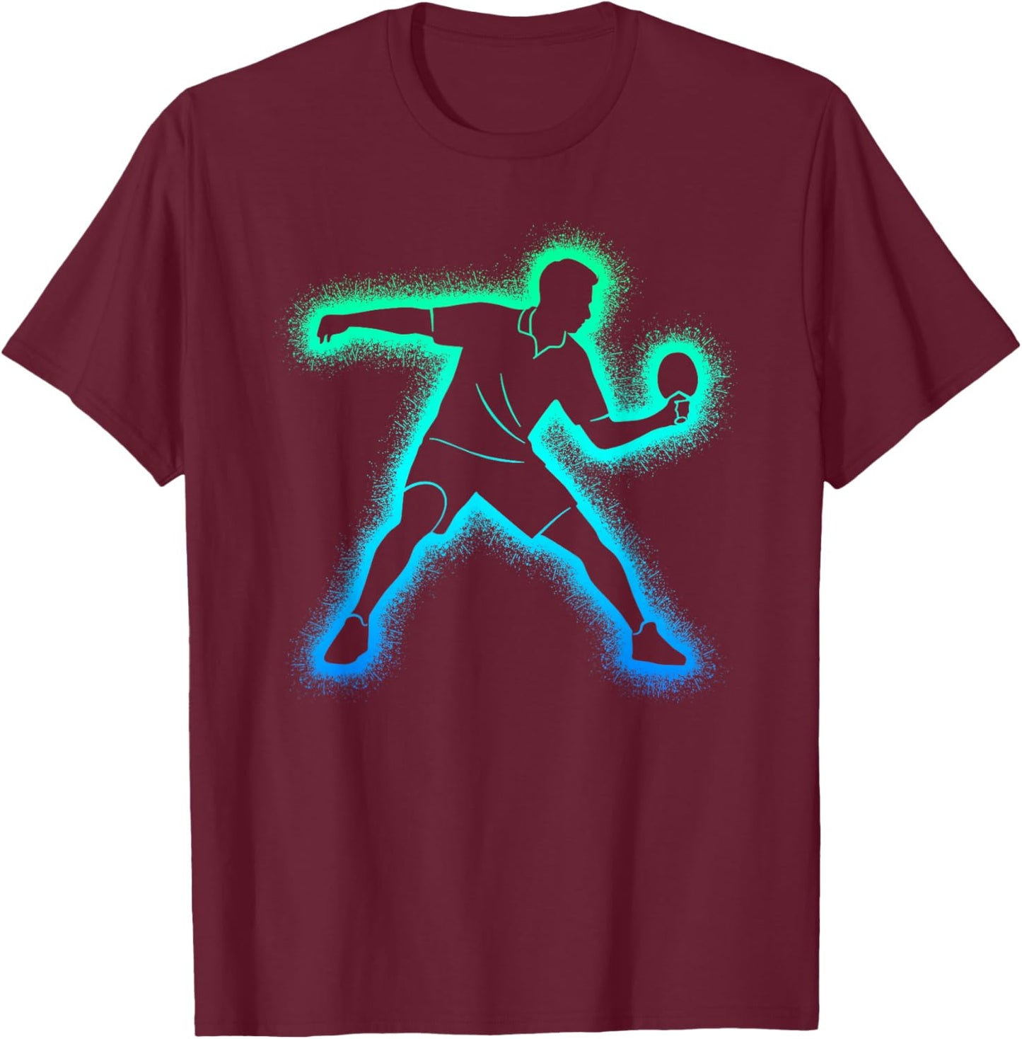 Tischtennis Spieler Herren Kinder Tischtennisspieler Jungen T-Shirt - T-Shirt | Maroon