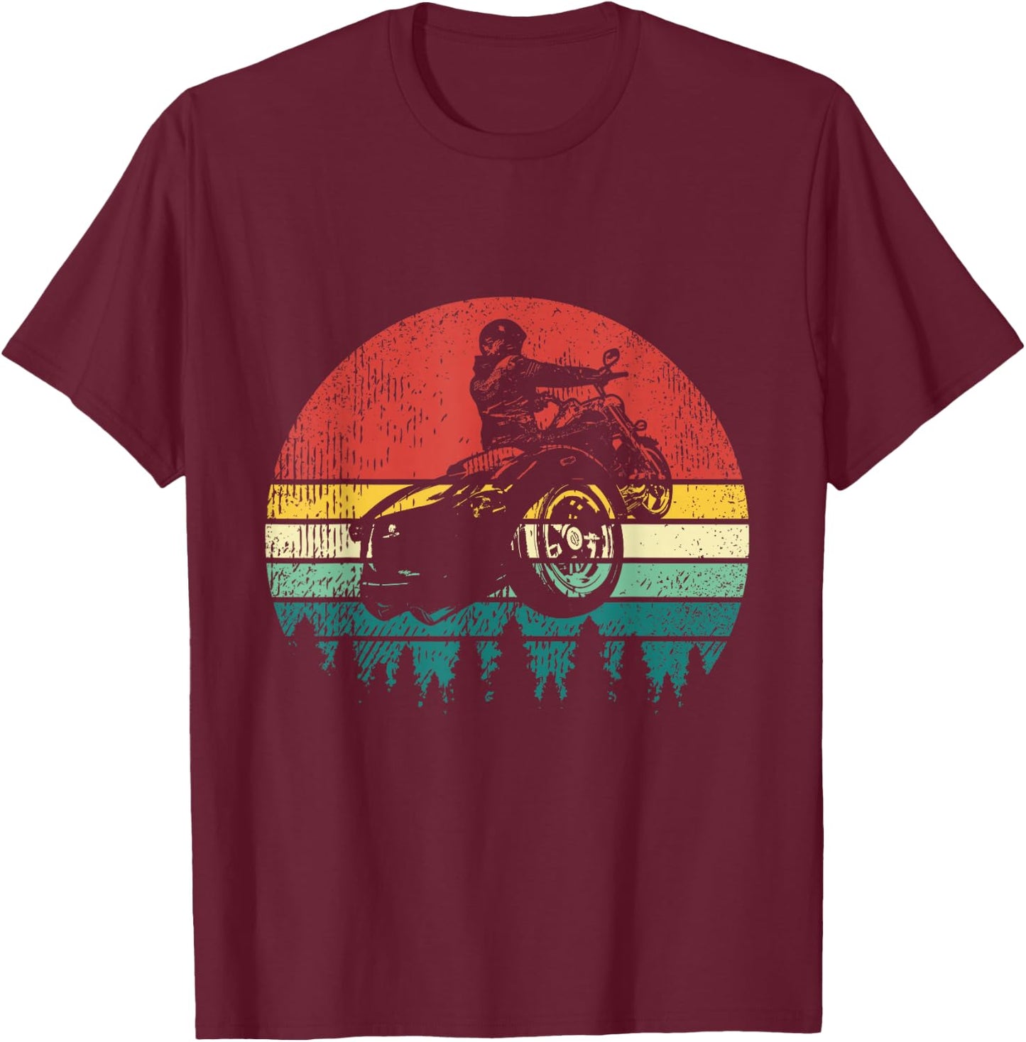 Retro Trike Bike Motorcycle Rider Triker Gift T-Shirt - T-Shirt | Maroon