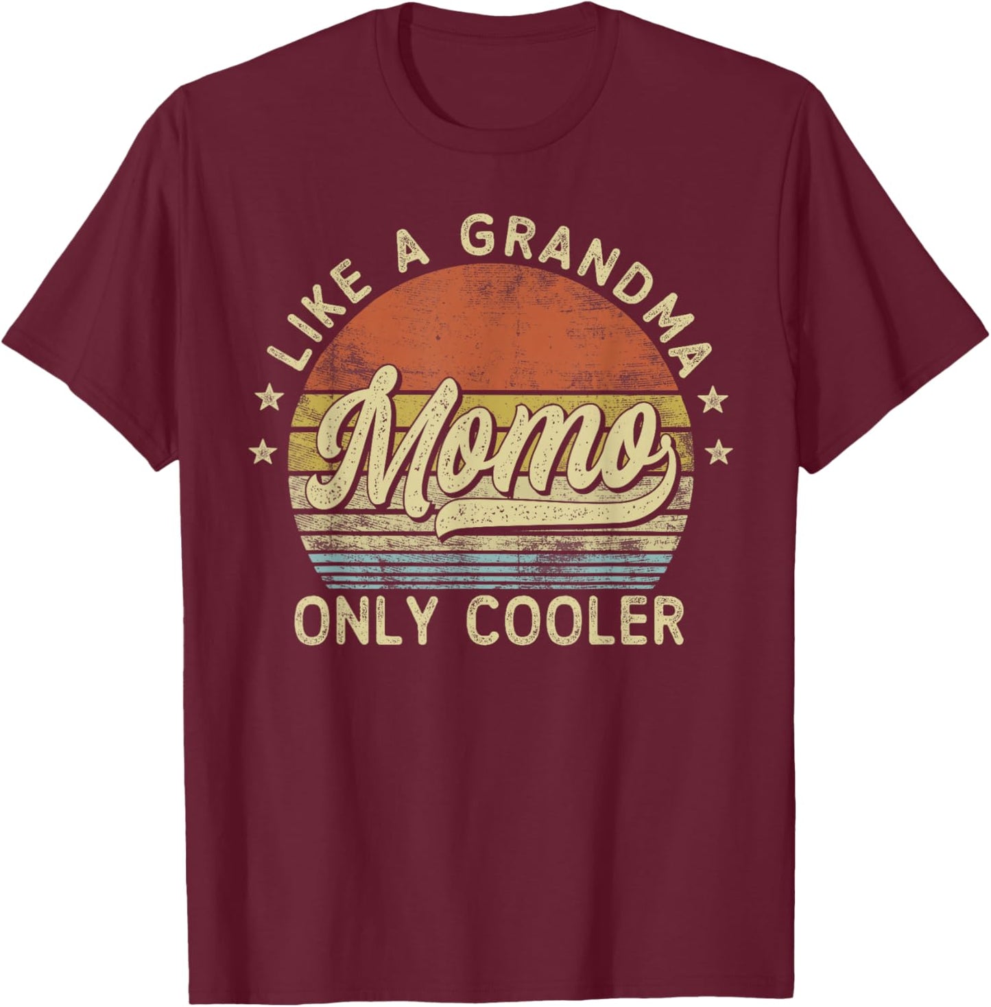 Momo Like A Grandma Only Cooler Mother's Day Momo T-Shirt - T-Shirt | Maroon