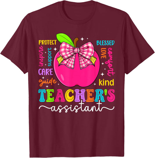 Teacher's Assistant Teaching Assistant Teacher Assistant T-Shirt - T-Shirt | Maroon