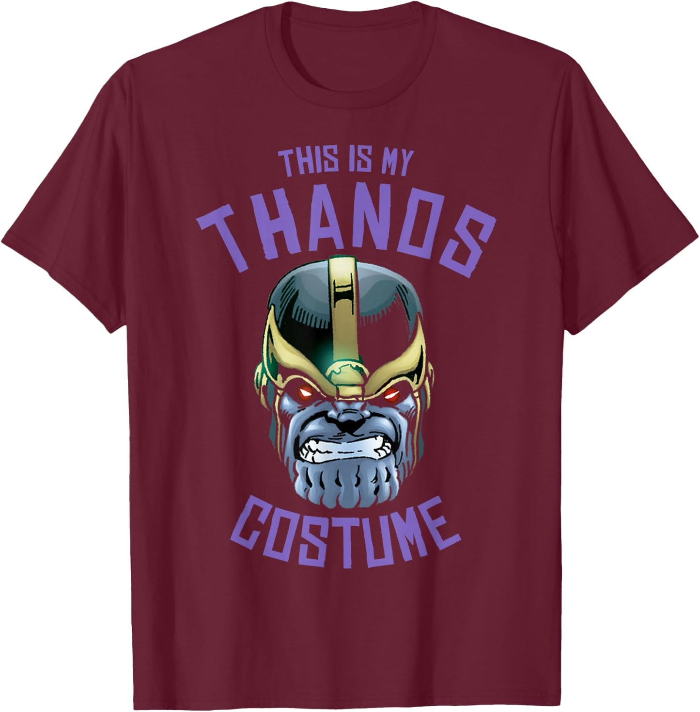 Marvel Thanos This is My Costume Halloween T-Shirt - T-Shirt | Maroon