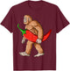 Bigfoot Chili Pepper Sasquatch Mexican Jalapeno T-Shirt - T-Shirt | Maroon