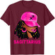 Sagittarius Queen Loc'd Hair Black Woman Cap Zodiac Sign T-Shirt - T-Shirt | Maroon