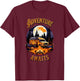 Adventure Awaits RV Camper Van Moonlight Camping Scene T-Shirt - T-Shirt | Maroon