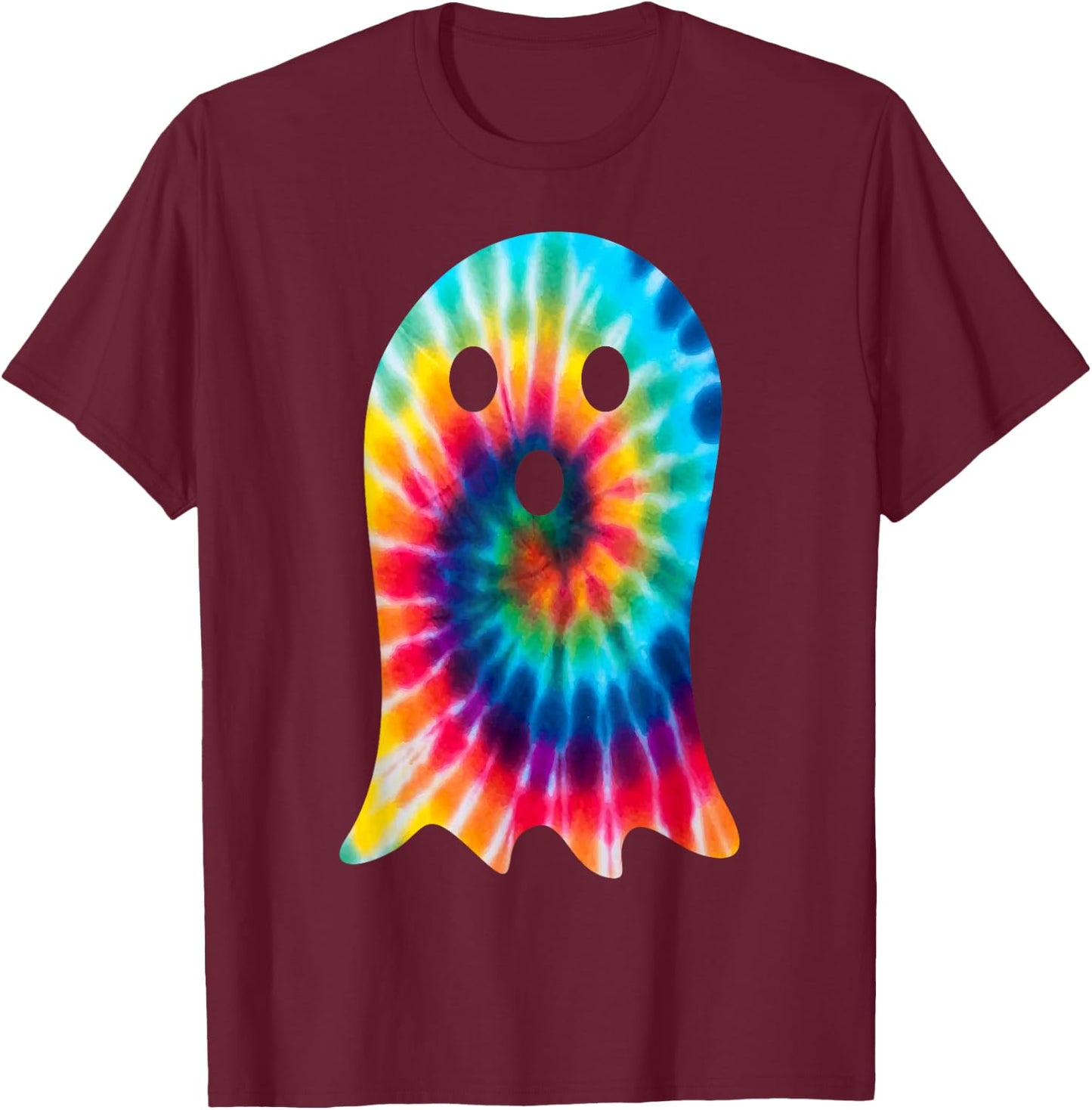 Funny Group Matching Tie Dye Ghost Costume Halloween Party T-Shirt - T-Shirt | Maroon