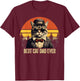 Vintage Best Cat Dad Ever Cat Daddy Father's Day T-Shirt - T-Shirt | Maroon