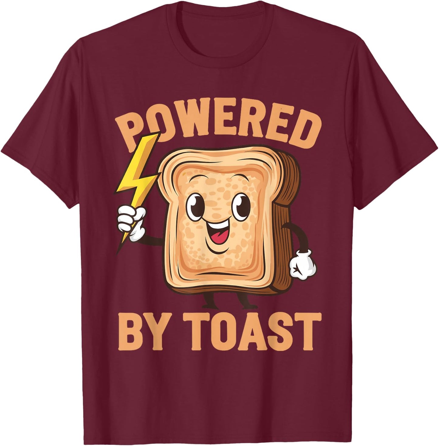 Powered By Toast T-Shirt - T-Shirt | Maroon