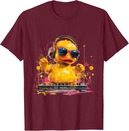 Rubber Duck Turntable DJ Music DJ Rubber Duckie Watercolor