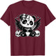 Gothic Panda Bear Skulls Goth Animal Lovers Panda Design T-Shirt - T-Shirt | Maroon
