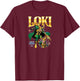 Marvel - Loki Bootleg T-Shirt - T-Shirt | Maroon