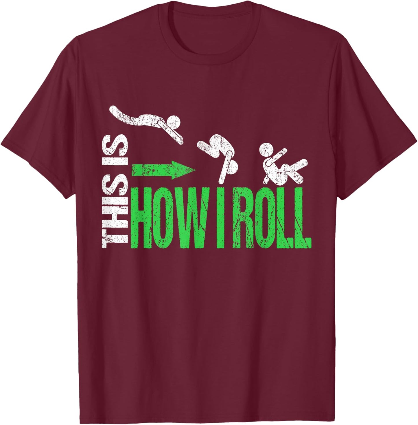 This Is How I Roll Freerunner Pun Cool Parkour Boys Kids Men T-Shirt - T-Shirt | Maroon