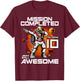 10th Birthday Astronaut 10 Years Old Outer Space Birthday T-Shirt - T-Shirt | Maroon