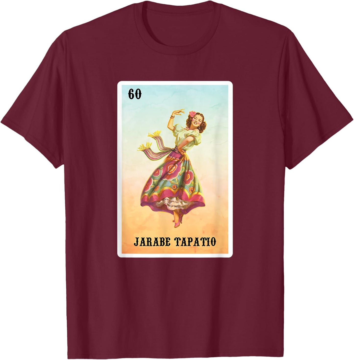 Vintage Mexican Jarabe Tapatio - Mexico Hat Dance T-Shirt - T-Shirt | Maroon