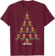 Brussels Griffon Dog Xmas Tree Pajama Men Women Kids Ugly T-Shirt - T-Shirt | Maroon