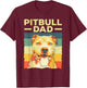Cool Pitbull Dad Father Boy Pitbull Owner Dog Lovers T-Shirt - T-Shirt | Maroon