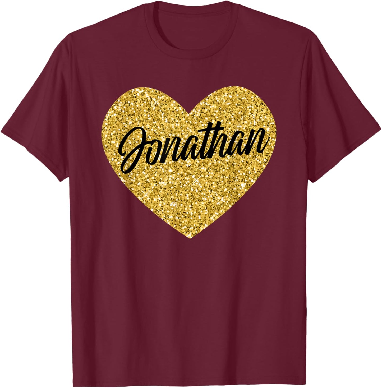 I Love Jonathan Cute Jonathan Heart Women Boys Girls T-Shirt - T-Shirt | Maroon