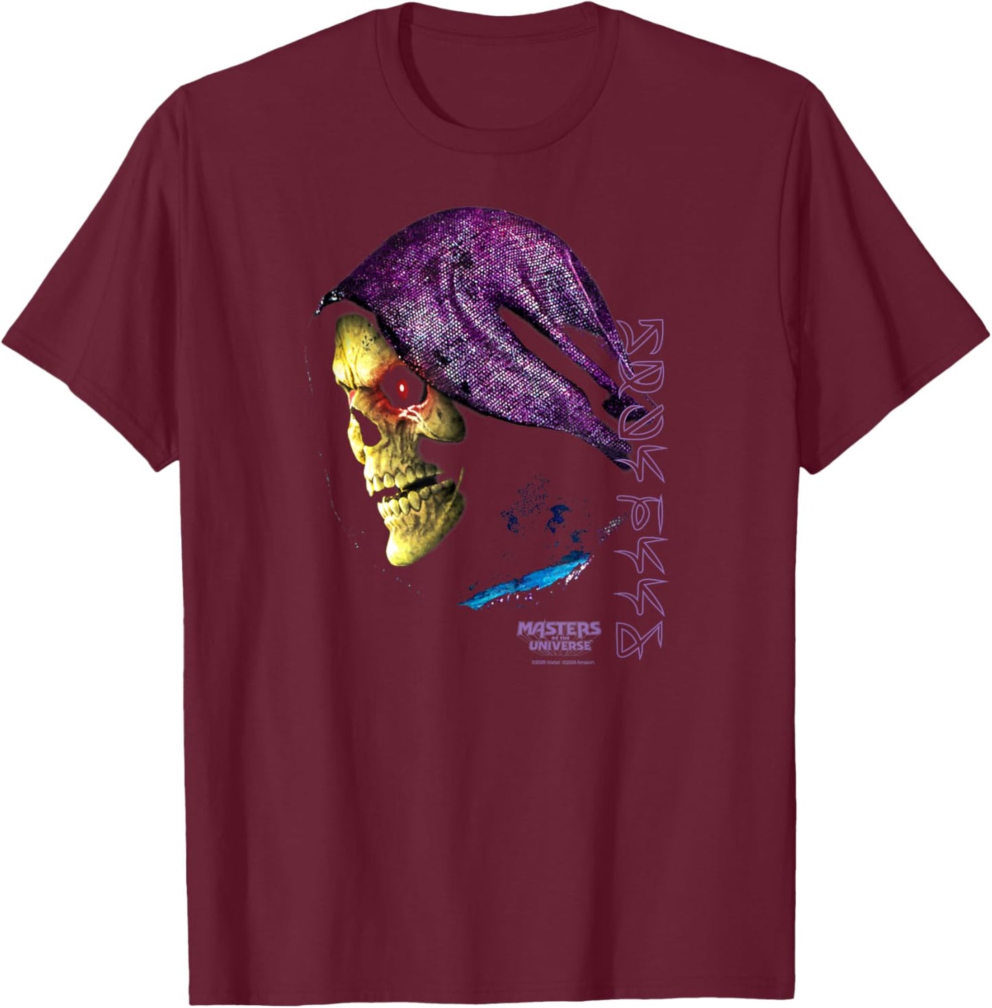 Masters of The Universe: Skeletor-Porträt T-Shirt - T-Shirt | Maroon