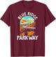 Blue Ridge Parkway Vintage Poster Style Retro 80s Graphic T-Shirt - T-Shirt | Maroon