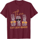 Three Is My Lucky Number - Upside Down Pineapple T-Shirt - T-Shirt | Maroon