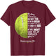 Christian Tennis Deuteronomy 31:6 Bible Verse for Faith God T-Shirt - T-Shirt | Maroon