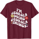 Personalized Name Mothers Day outfit Retro Groovy Im GEORGIA Doing GEORGIA Things Funny Mother's T-Shirt - T-Shirt | Maroon