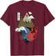 Vintage Retro Four Elements Japanese Aesthetic Lovers Gift T-Shirt - T-Shirt | Maroon
