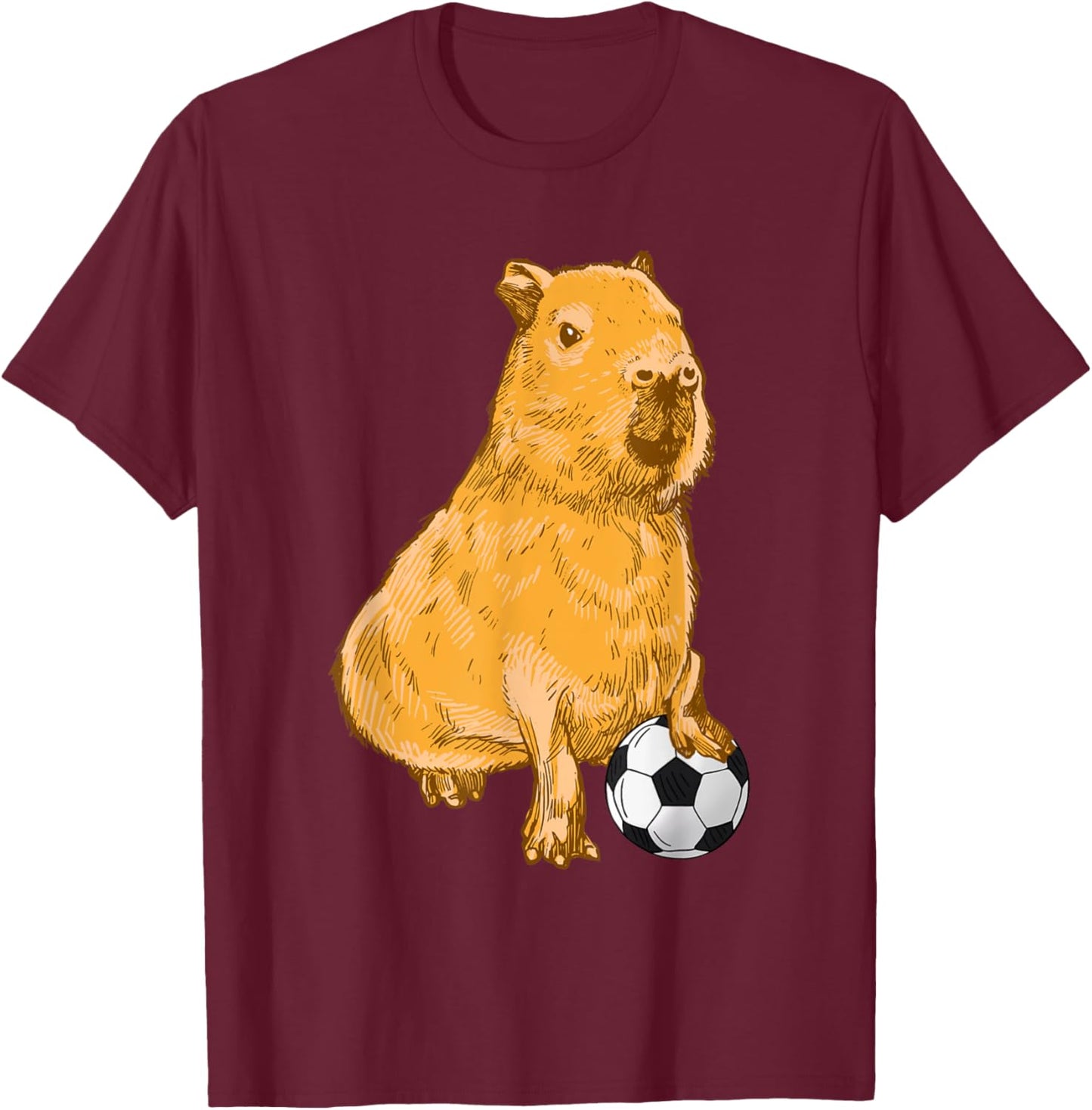 Capybara soccer T-Shirt - T-Shirt | Maroon