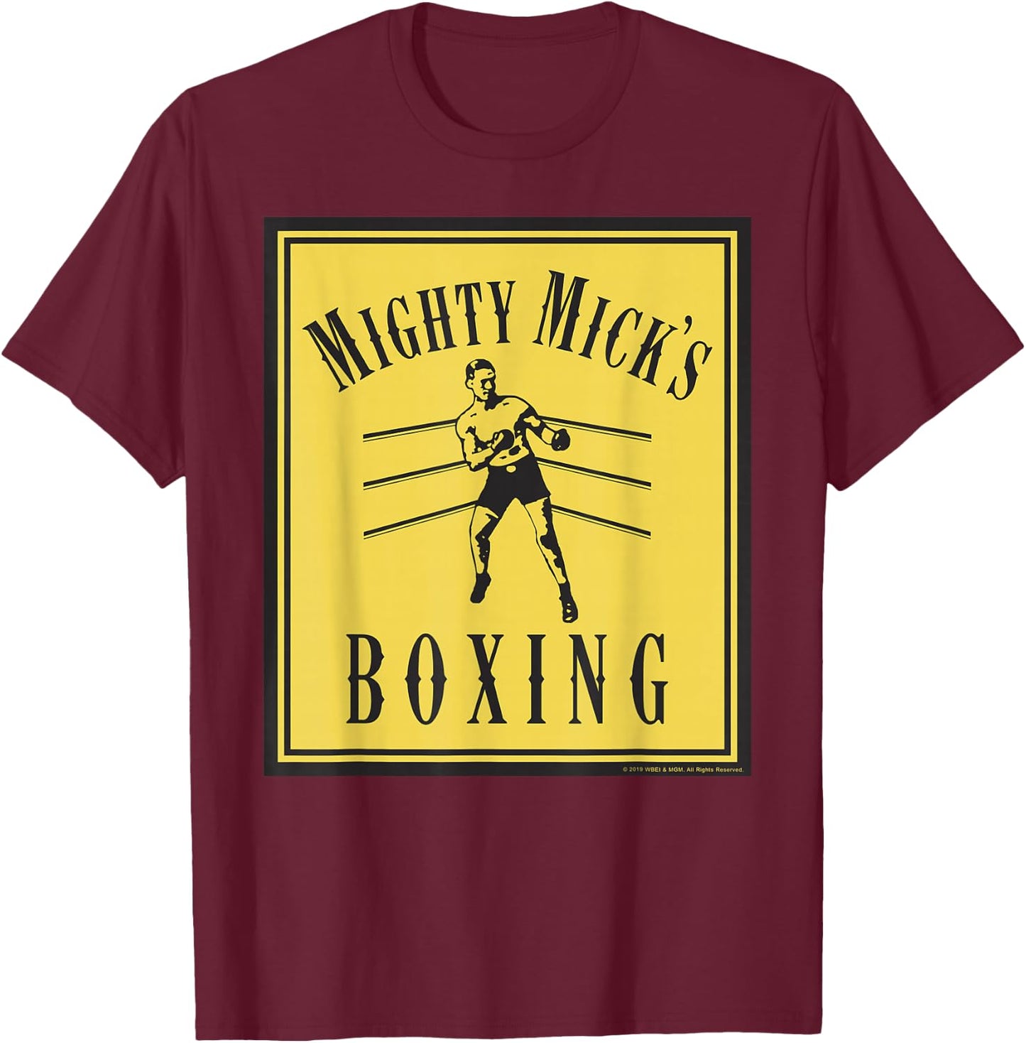 Creed Mighty Mick's Boxing Poster T-Shirt - T-Shirt | Maroon