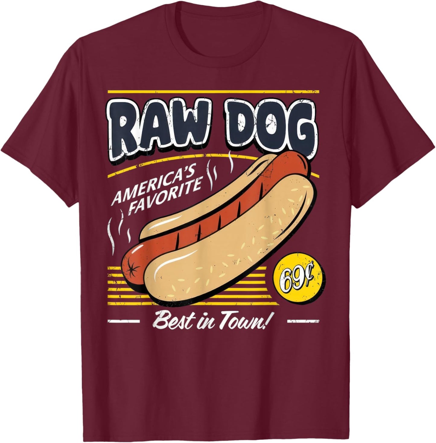 Raw Dog America's Favourite T-Shirt - T-Shirt | Maroon
