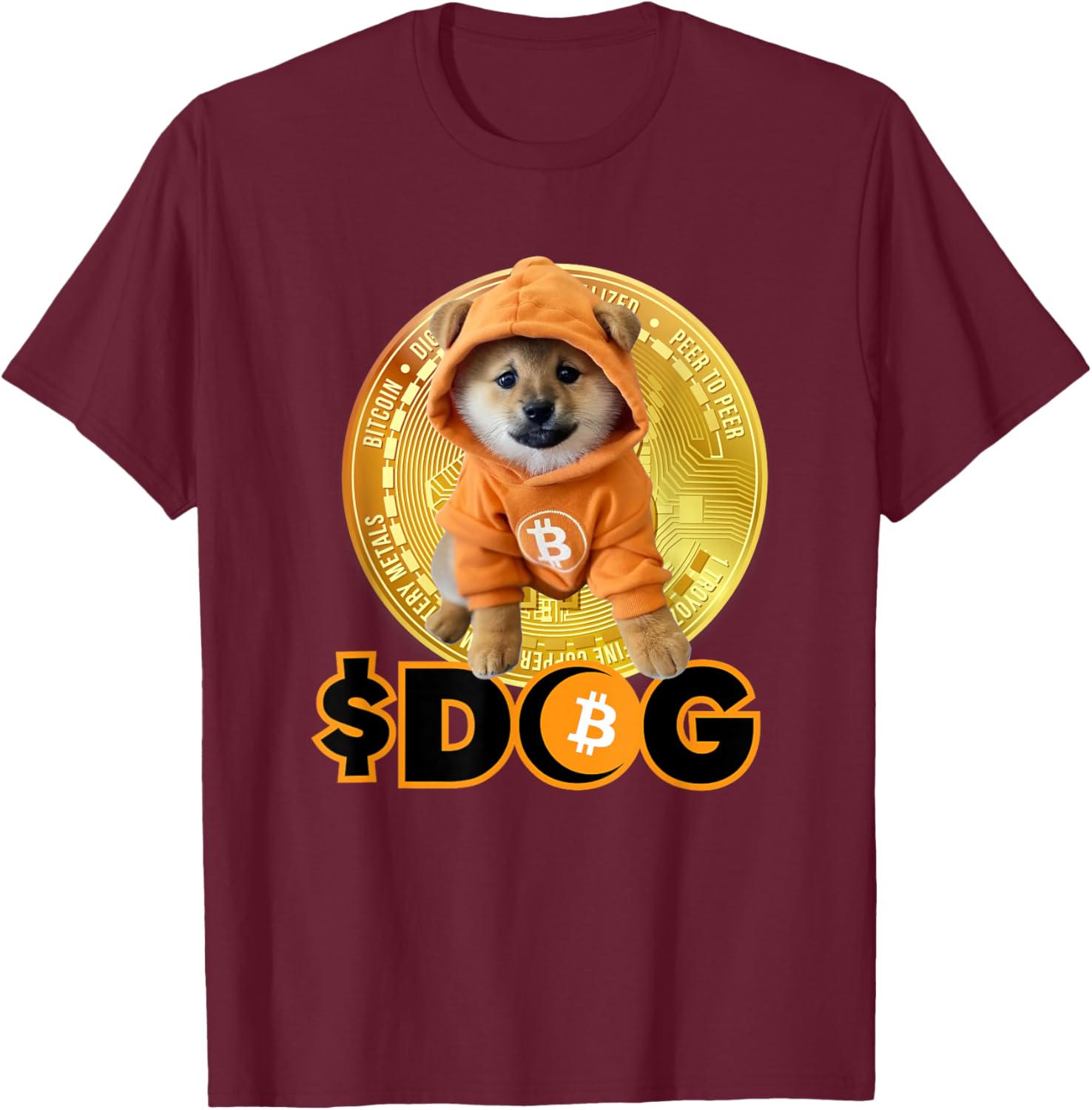 Dog Go to the Moon T-Shirt - T-Shirt | Maroon