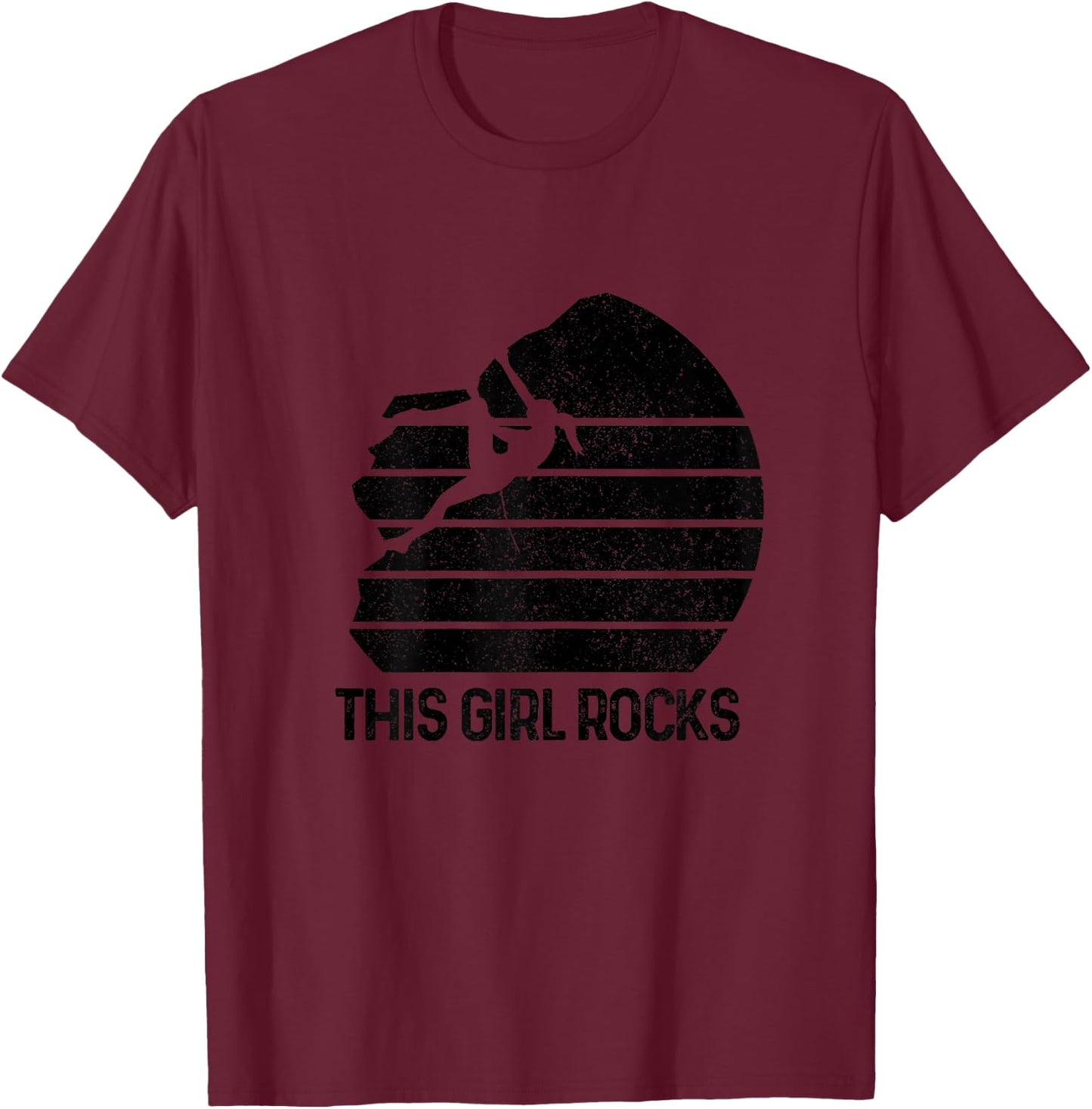 Rock Climbing Girl Definition Climber Bouldering Climb T-Shirt - T-Shirt | Maroon