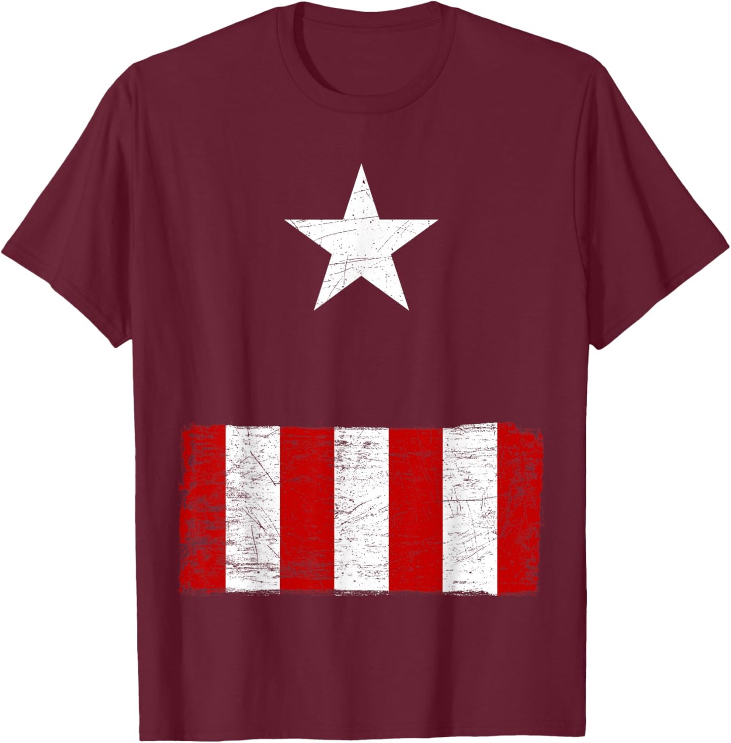 Halloween Costume Captain America Marvel T-Shirt - T-Shirt | Maroon