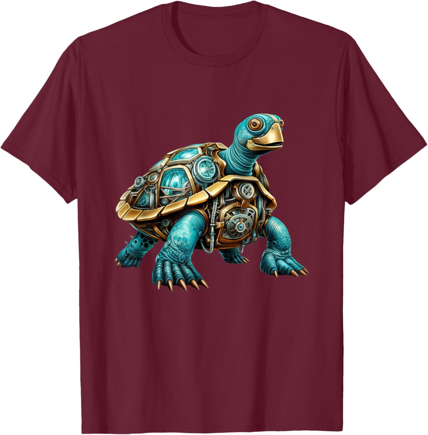 Steampunk Sea Animal Turtle Lover Vintage Tortoise T-Shirt - T-Shirt | Maroon