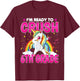 I'm Ready To Crush Six Grade - Dabbing Unicorn 6th Grade T-Shirt - T-Shirt | Maroon
