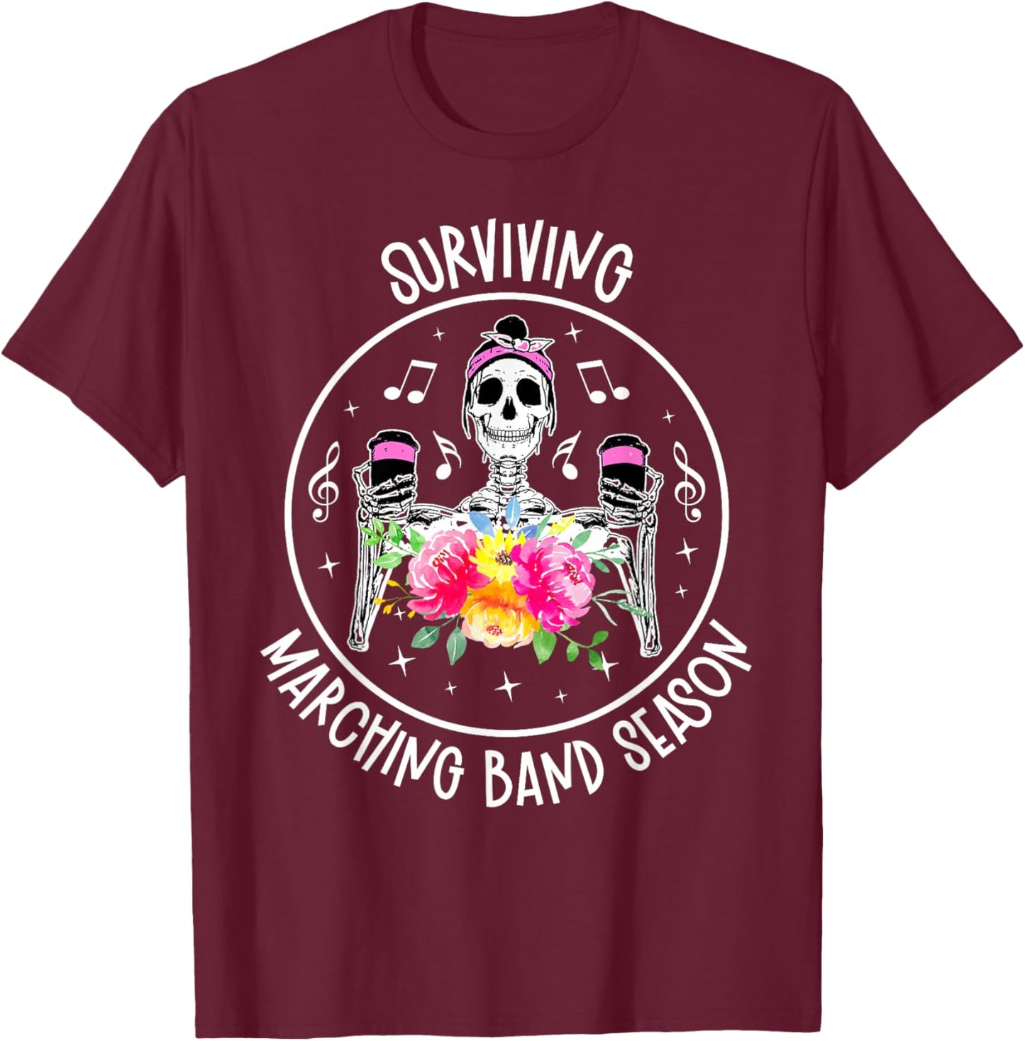Marching Band Season Marching Band Mom Marching Band Mama T-Shirt - T-Shirt | Maroon