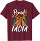 Proud Scout Mom Scouting The Leader Cub Camping T-Shirt - T-Shirt | Maroon