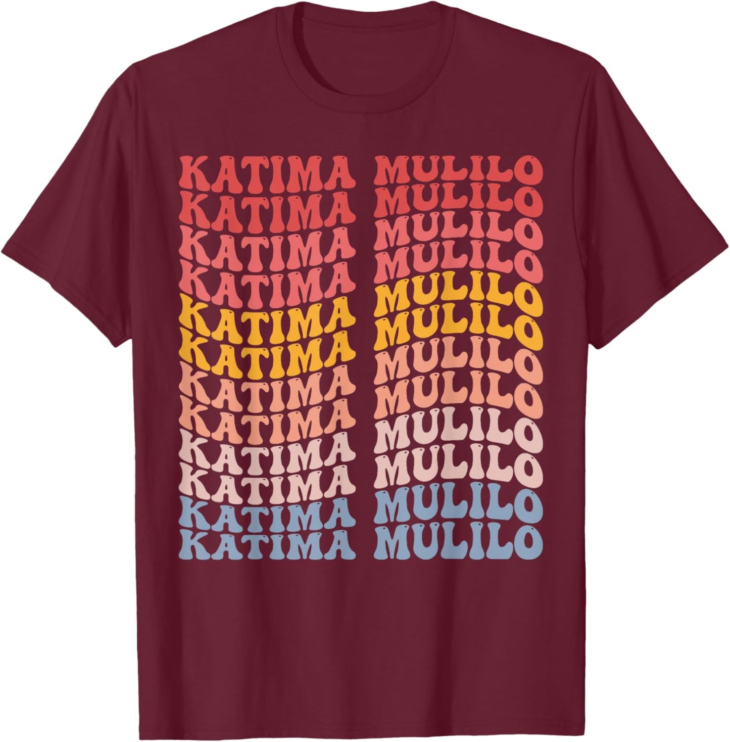 Katima Mulilo City Groovy Retro T-Shirt - T-Shirt | Maroon