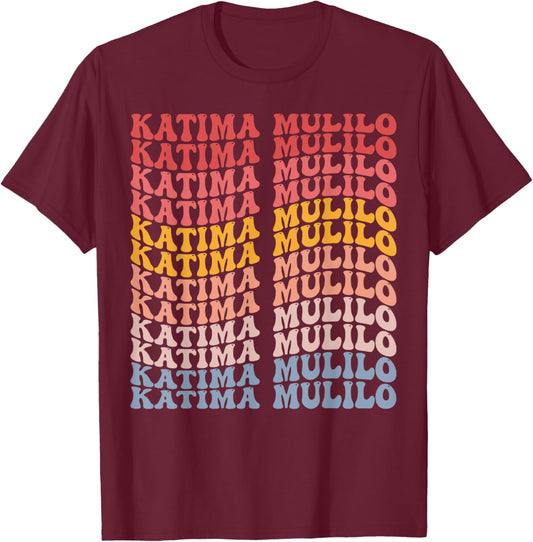 Katima Mulilo City Groovy Retro T-Shirt - T-Shirt | Maroon