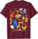 Cute Little Boys Musical Instruments Fans Funny Gift T-Shirt - T-Shirt | Maroon