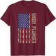 Union Plumber US Flag, Red, White, Blue, Wrench T-Shirt - T-Shirt | Maroon