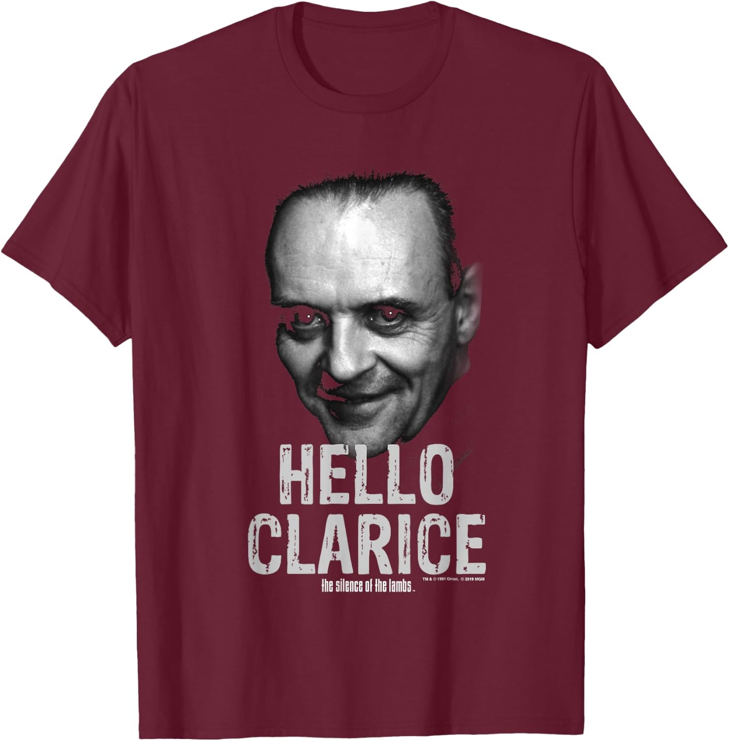 The Silence of The Lambs Hannibal Lecter Hello Clarice T-Shirt - T-Shirt | Maroon